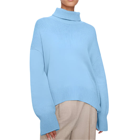 Lässiger Turtleneck Strickpullover Für Damen | Ideal für den Winter