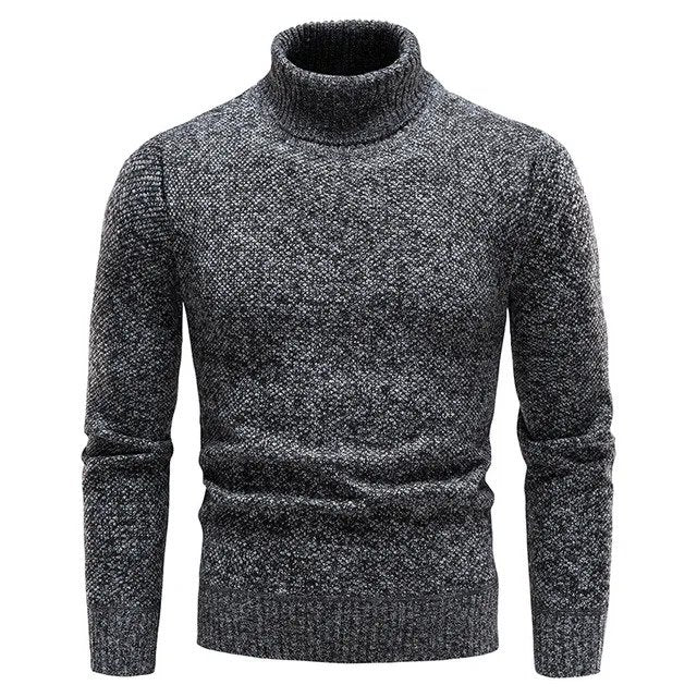 Schmal Geschnittener Strick-Turtleneck-Pullover Für Herren | Ideal für den Winter