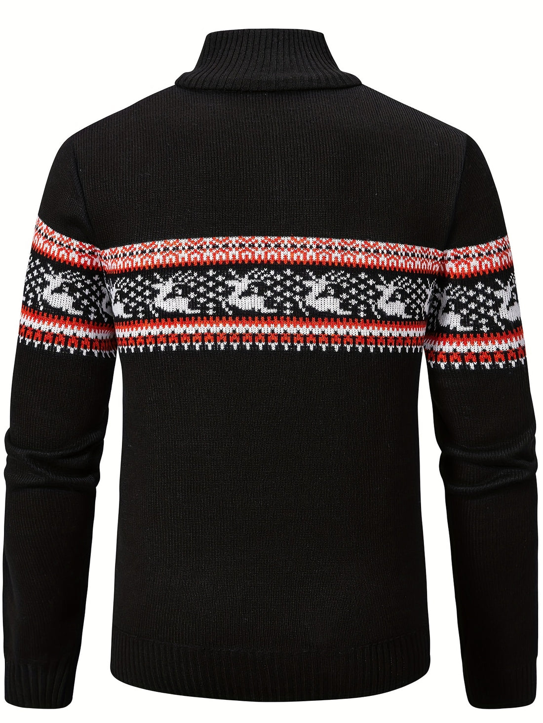 Lässiger Warmer Strick Viertel Reissverschluss Pullover für Herren | Ideal für den Winter