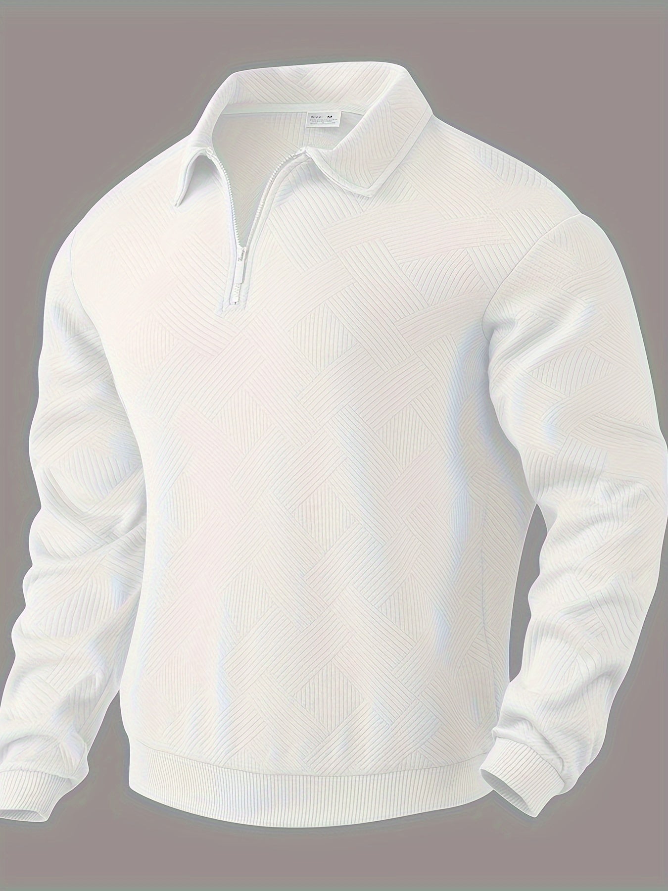 Lässiger Geometrischer Muster Viertel Reissverschluss Pullover für Herren | Ideal für den Winter