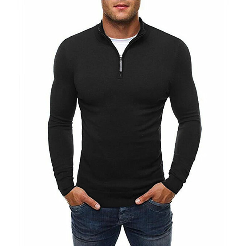 Lässiger Slim Fit Stretch Strickpullover für Herren | Ideal für den Winter