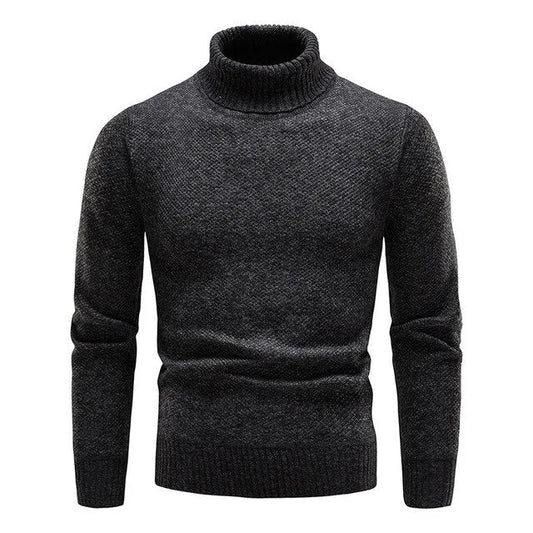 Schmal Geschnittener Strick-Turtleneck-Pullover Für Herren | Ideal für den Winter