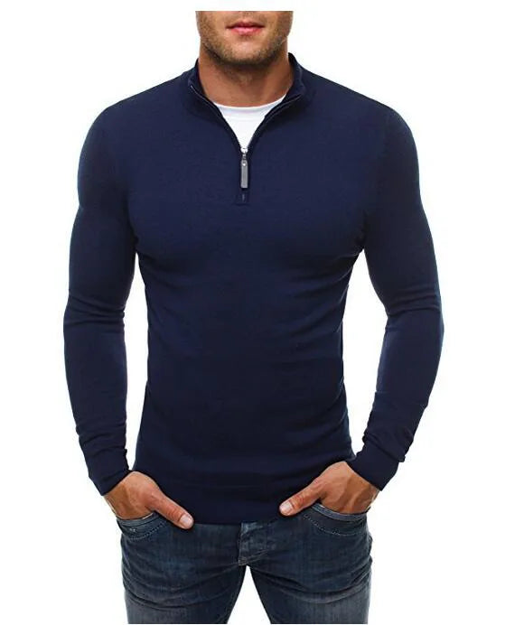 Lässiger Slim Fit Stretch Strickpullover für Herren | Ideal für den Winter