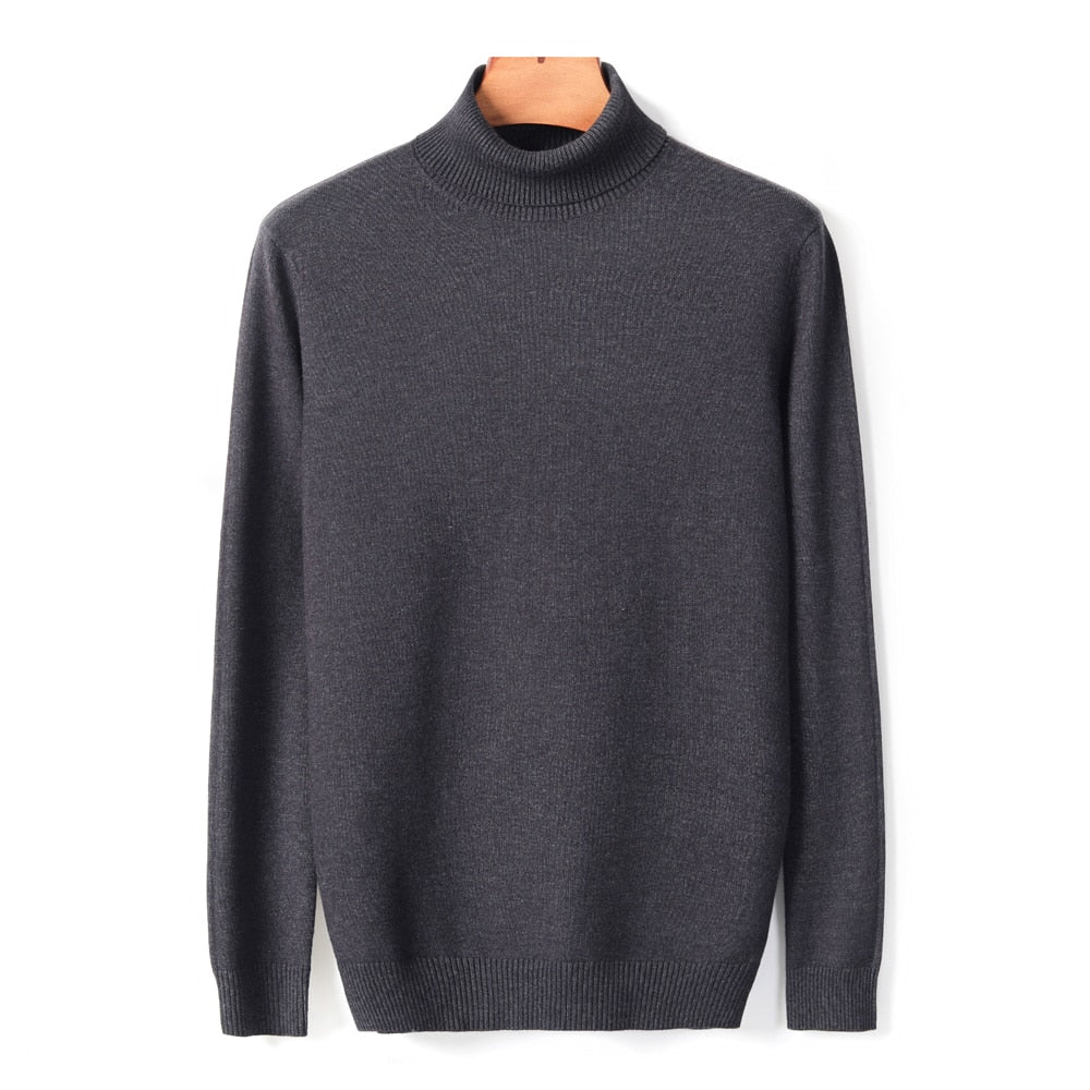 Einfarbiger Turtleneck Pullover für Herren