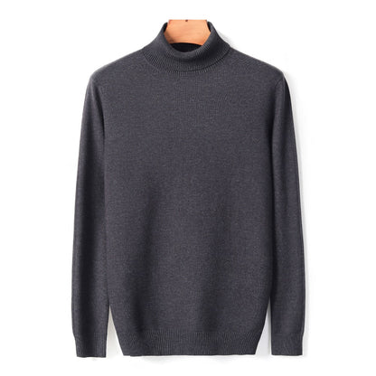 Einfarbiger Turtleneck Pullover für Herren