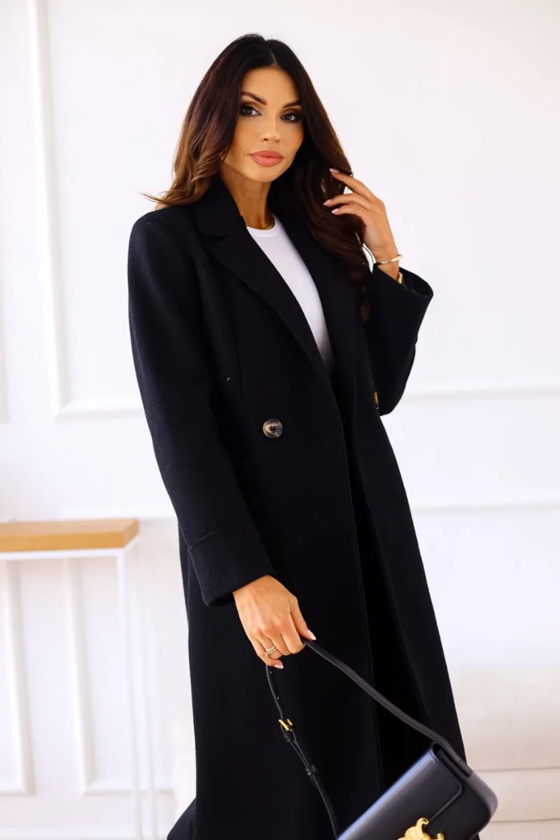 Klassischer Langer Trenchcoat mit Reverskragen und Taschen für Damen | Ideal für den Winter