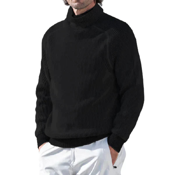 Warmer Gestreifter Turtleneck Wollpullover für Herren | Ideal für den Winter