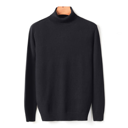 Einfarbiger Turtleneck Pullover für Herren