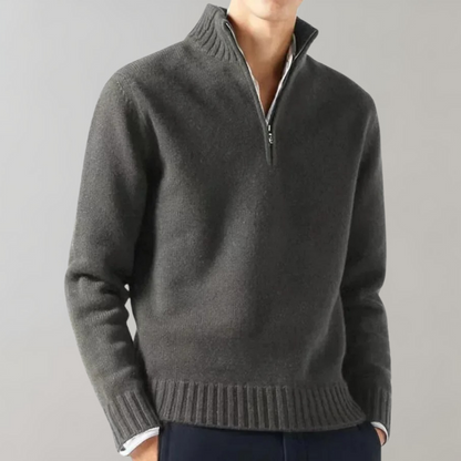 Warmer Fleece Pullover mit Reißverschluss für Herren | Ideal für den Winter