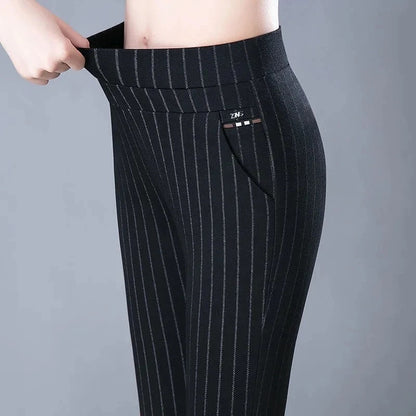 Meret - Stretchhose - Elegant - Schwarz-Weiß/Schwarz, Hochleistungsstoff - Ideal für Geschäft