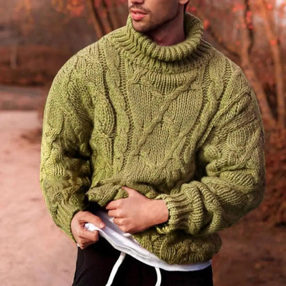 Warmer Geflochtener Strickrollkragenpullover Für Herren | Ideal für den Winter