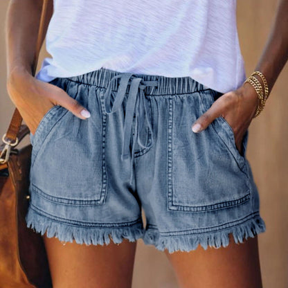 Kaiya - Denim-Shorts mit hoher Taille