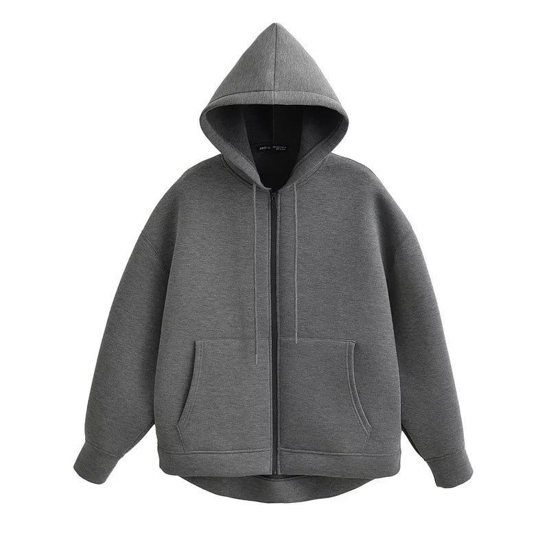 Warmer Oversized Hoodie Mit Doppelten Taschen Für Damen | Ideal für den Winter