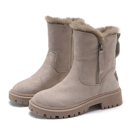 Elegante Winter Stiefel Mit Reißverschluss Für Damen | Perfekt für Outdoor-Aktivitäten