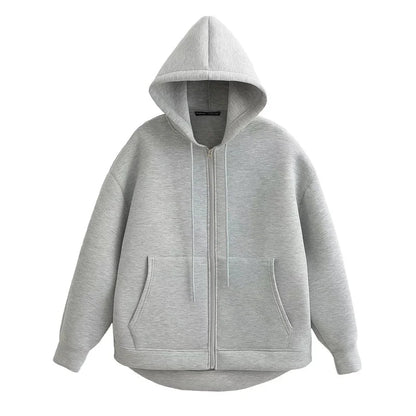 Warmer Oversized Hoodie Mit Doppelten Taschen Für Damen | Ideal für den Winter