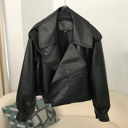 Vintage Lederjacke im Biker-Stil für Damen | Perfekt für den Alltag