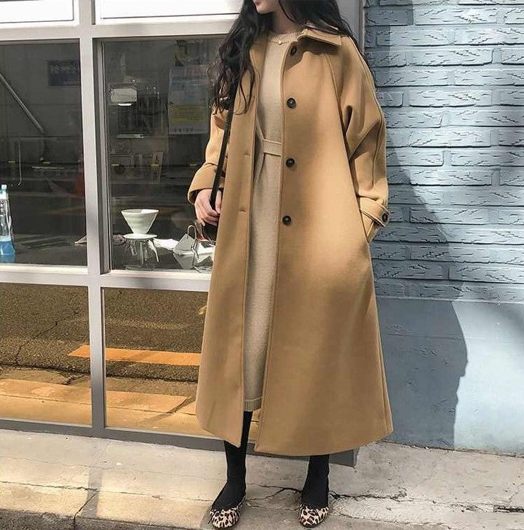 Eleganter Woll-Trenchcoat mit Gürtel für Damen | Ideal für den Winter