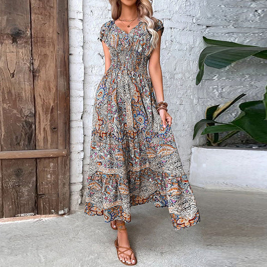 Betlina - Maxi Kleid - Boho - Leinen Vielseitiges Design - Ideal für Sommer