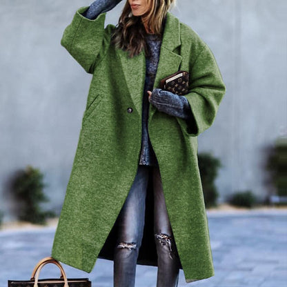 Eleganter Langer Woll-Trenchcoat für Damen | Ideal für den Winter