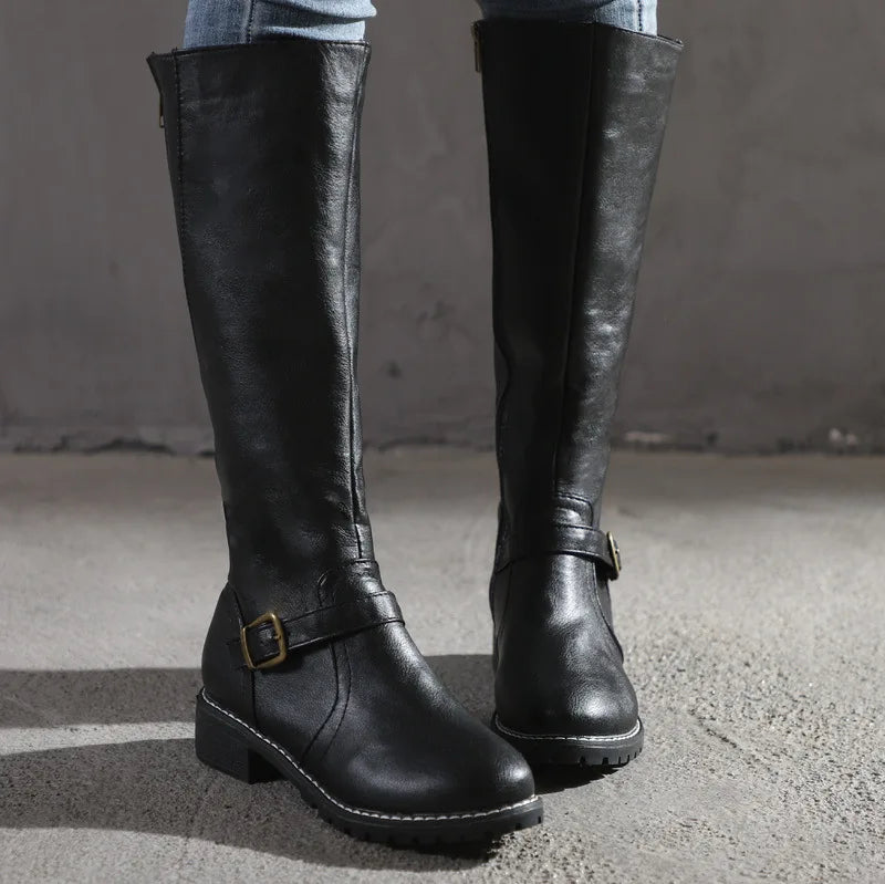 Lässige Winter Vegane Leder Overknee Stiefel für Damen | Perfekt für den Alltag