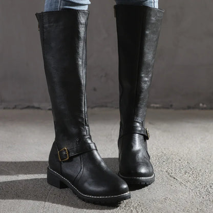 Lässige Winter Vegane Leder Overknee Stiefel für Damen | Perfekt für den Alltag