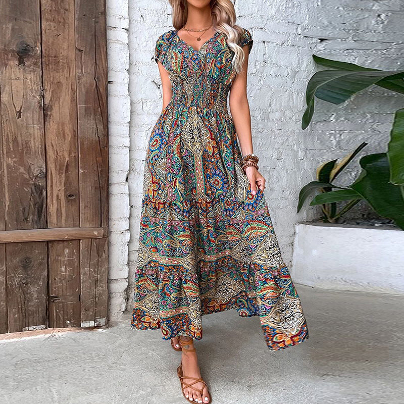 Betlina - Maxi Kleid - Boho - Leinen Vielseitiges Design - Ideal für Sommer