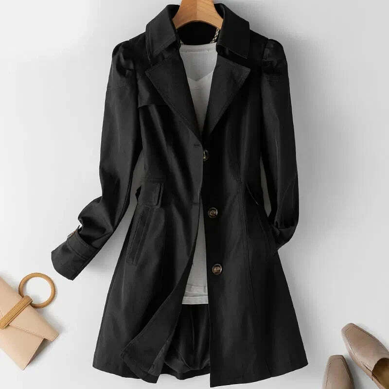 Eleganter Mittellanger Trenchcoat für Damen |  Ideal für den Winter