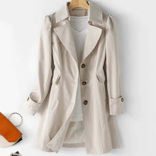 Eleganter Mittellanger Trenchcoat für Damen |  Ideal für den Winter