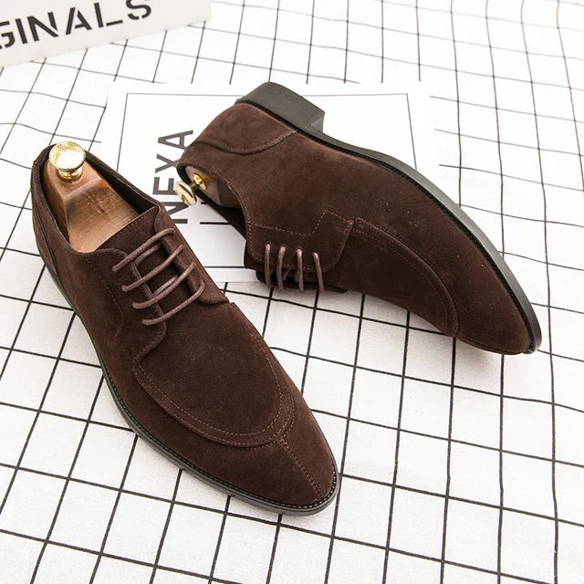 Elegante Wildleder Vegane Leder Schuhe mit Schnürsenkeln für Herren | Perfekt für legere Tage