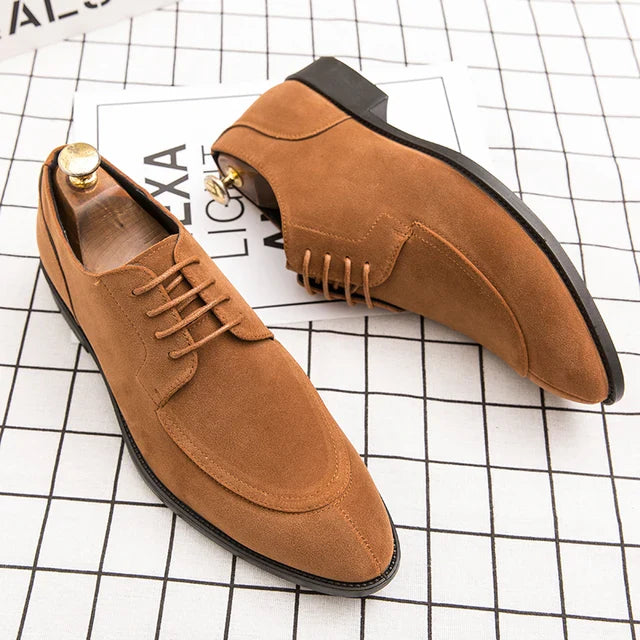 Elegante Wildleder Vegane Leder Schuhe mit Schnürsenkeln für Herren | Perfekt für legere Tage