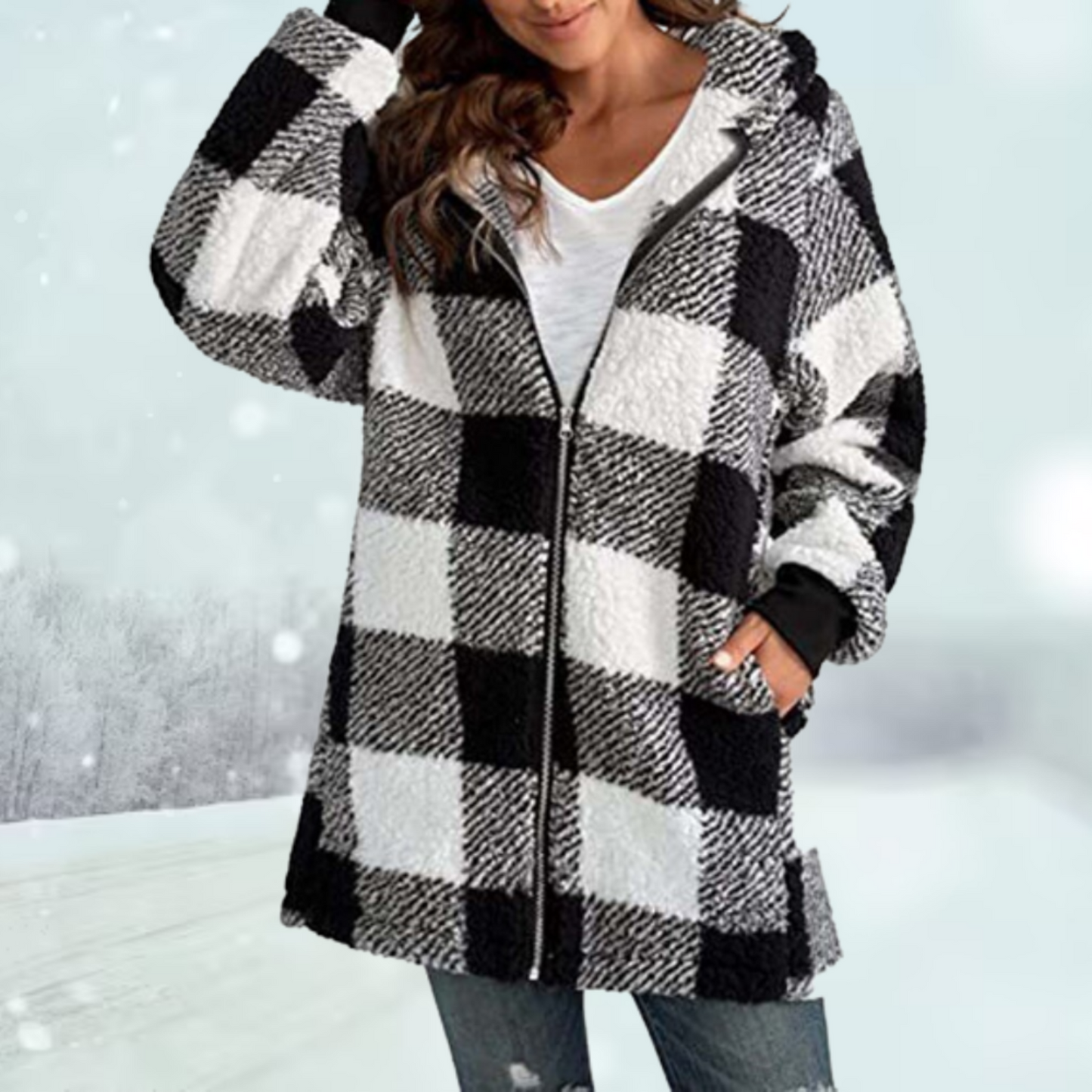 Bea - Warme Jacke mit Kapuze - Lässig - Komfortabel - Ideal für Herbst/Winter