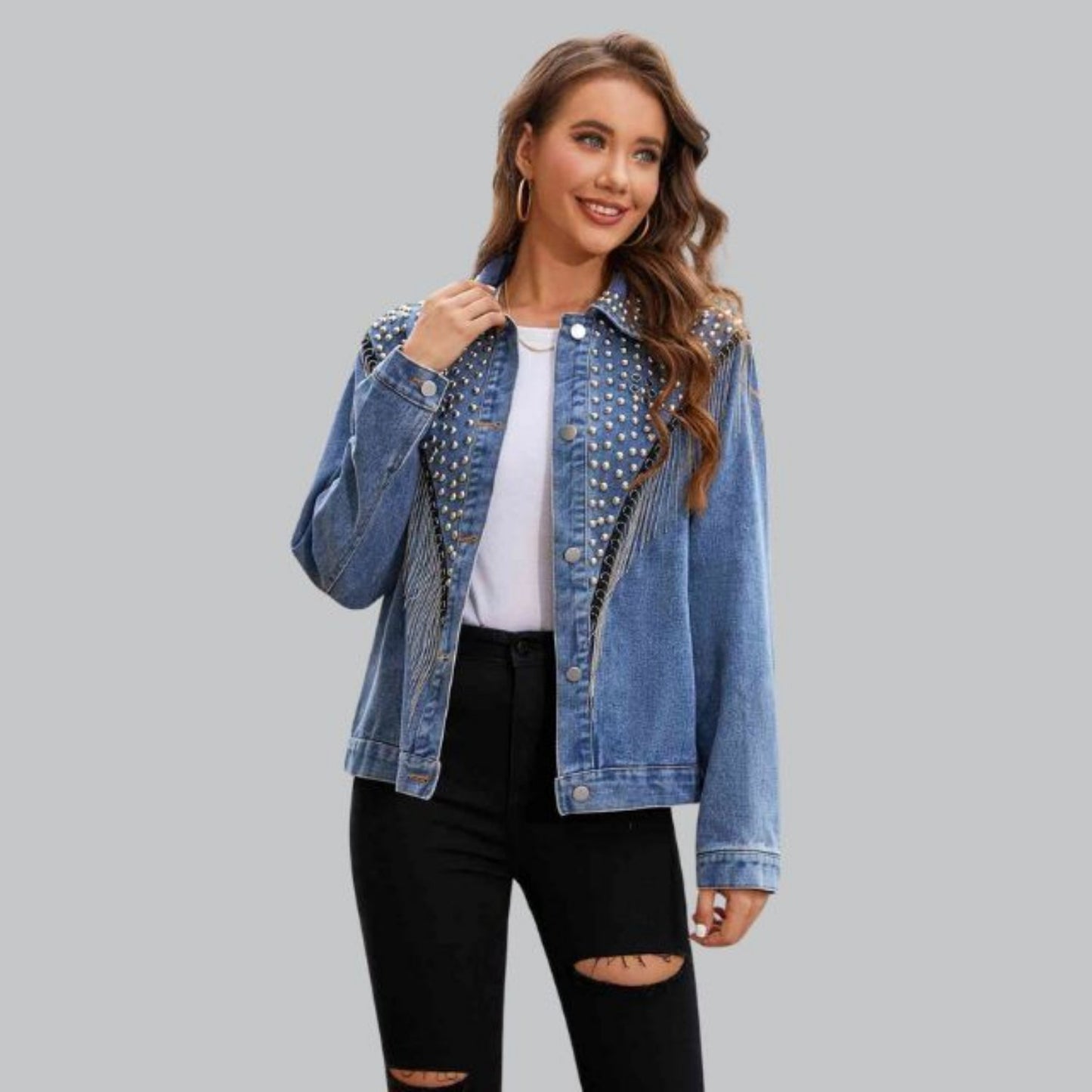 Nena - Denim Jacket - Klassisch - Modisch - Ideal für Herbst/Winter