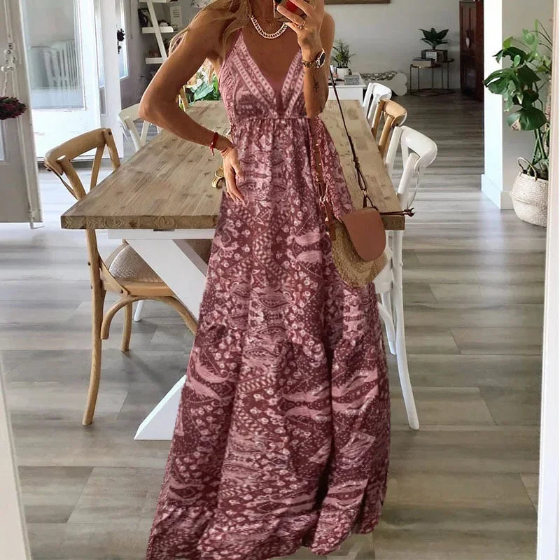 Nadine - Langes Kleid - Boho - Materialien - Ideal für den Sommer