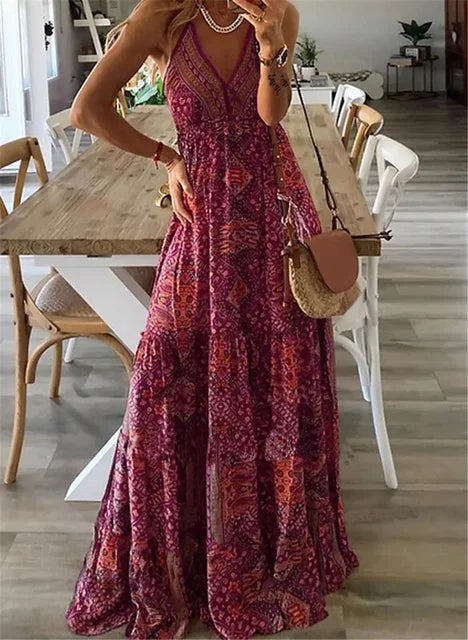 Nadine - Langes Kleid - Boho - Materialien - Ideal für den Sommer