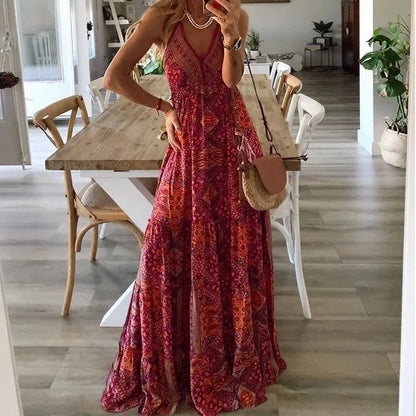 Nadine - Langes Kleid - Boho - Materialien - Ideal für den Sommer