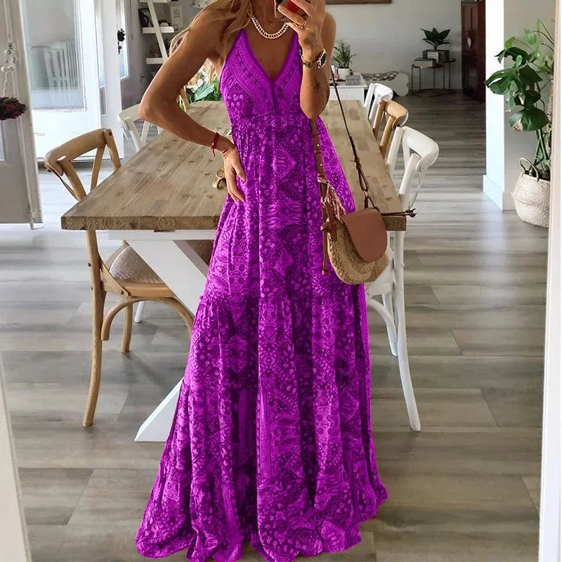 Nadine - Langes Kleid - Boho - Materialien - Ideal für den Sommer