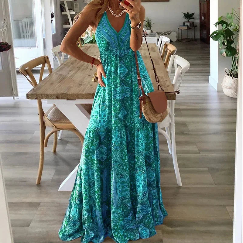 Nadine - Langes Kleid - Boho - Materialien - Ideal für den Sommer