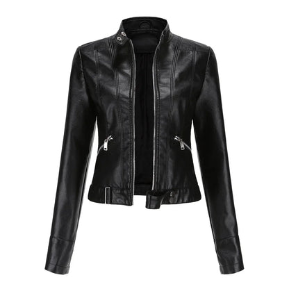 Elegante Biker Lederjacke im Vintage-Look für Damen | Chic und Perfekt für Alltagseinsätze