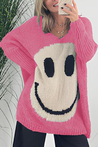 Carolyn - Eleganter Smiley-Langarmpullover