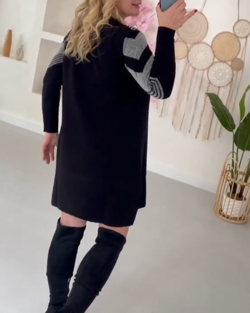 Manuela -  Modisches Jerseykleid mit Seitenschlitz