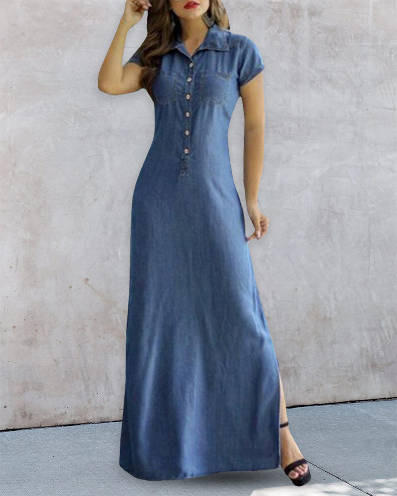 Wensley - Maxikleid aus Denim - Lässig - Luxuriöses Material - Ideal für den Herbst