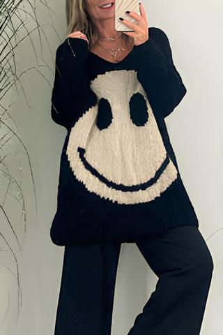 Carolyn - Eleganter Smiley-Langarmpullover