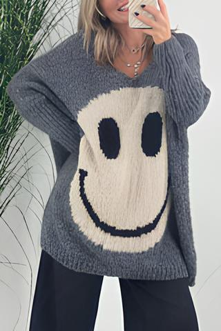 Carolyn - Eleganter Smiley-Langarmpullover