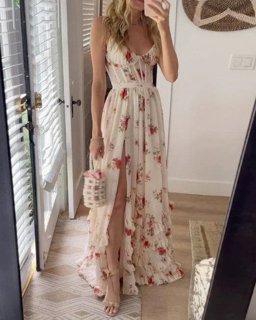 Kirstin - Langes Kleid - Boho - Leinen - Formelle Anlässe