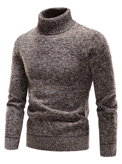 Schmal Geschnittener Strickrollkragenpullover Für Herren | Ideal für den Winter