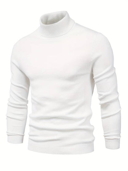 Slim-Fit Rollkragen-Strickpullover Für Herren | Ideal für den Winter