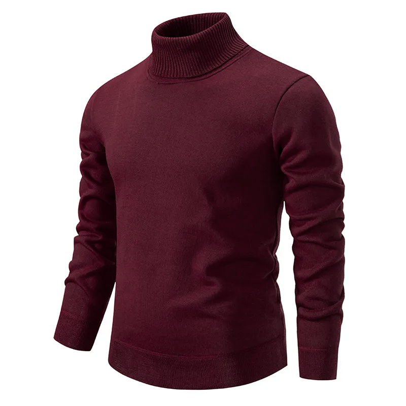 Warmer Unifarben Strick-Turtleneck-Pullover Für Herren | Ideal für den Winter