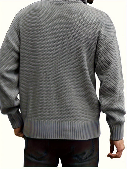 Warmer Strickrollkragenpullover Im Geometrischen Stil Für Herren | Ideal für den Winter