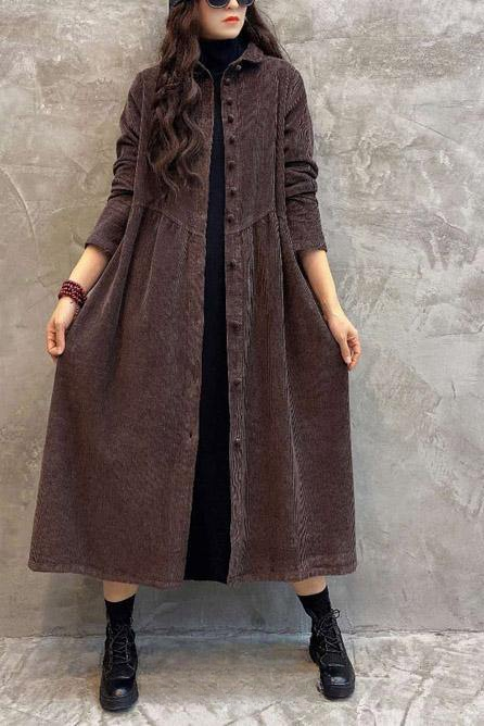 Eleganter Cord-Trenchcoat für Damen | Ideal für den Winter