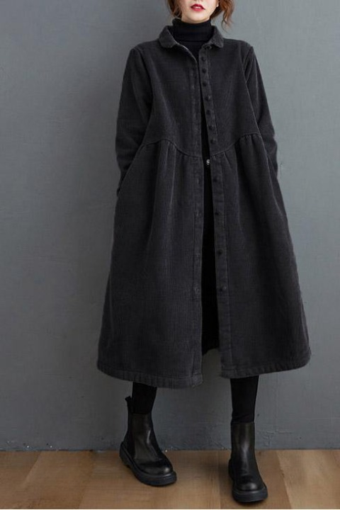 Eleganter Cord-Trenchcoat für Damen | Ideal für den Winter